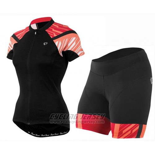 2016 Cycling Jersey Women Pearl Izumi Red and Black Short Sleeve and Bib Short